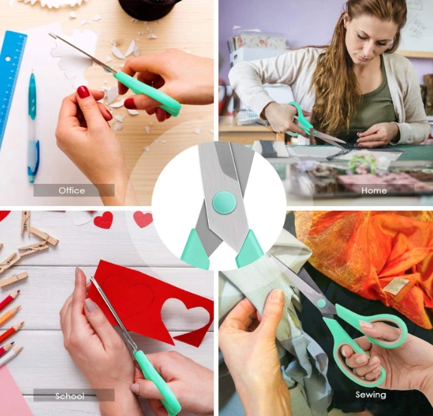 Multipurpose Scissors Bulk Ultra Sharp Shears Comfort-Grip Sturdy Scissors for Office Home School Sewing Fabric Craft Supplies