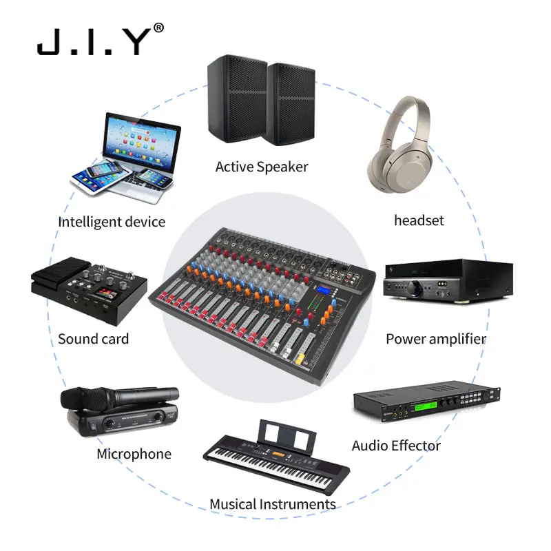 CT12 оптовая продажа Профессиональный 12 канал Dj микшер аудио с Usb Mp3 плеер по