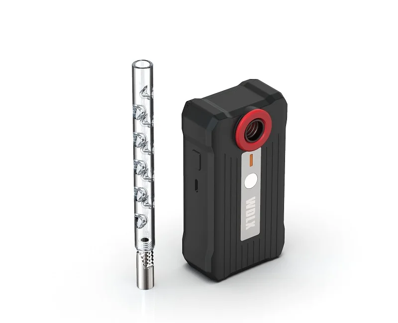 
New trending portable magnetic induction heater case for wax dry herb smoking titanium quartz dab rod heat device 