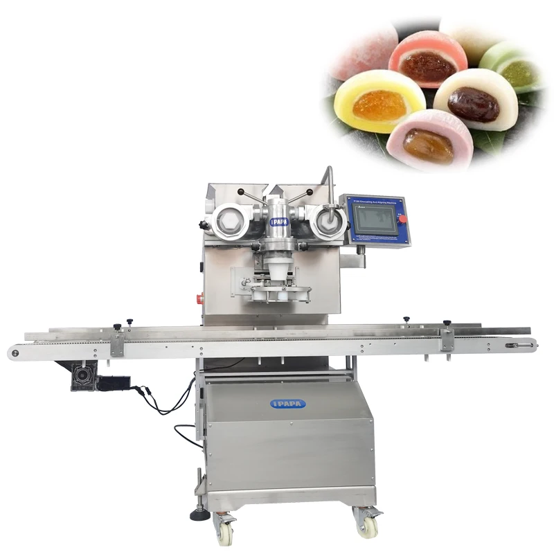 Simple Operation Automatic Mochi Making Encrusting Machine Confectionery Mochi Encrusting Machine