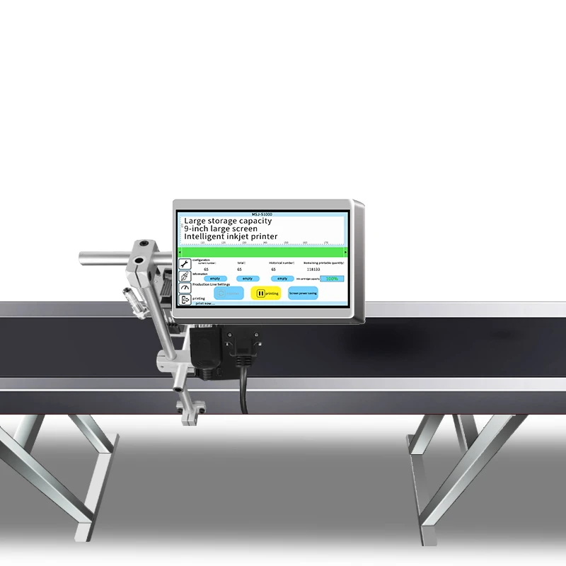 Industrial Inkjet Printer with Touch Screen for Coding Printing on Bottles Wires Cables Eggs Bags Time/Date/Character Related