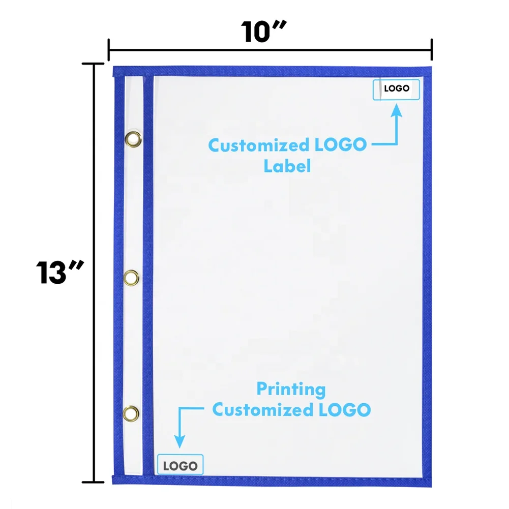 A4 Dry Erase File Folder open on the side  5pcs one set  Pocket Charts