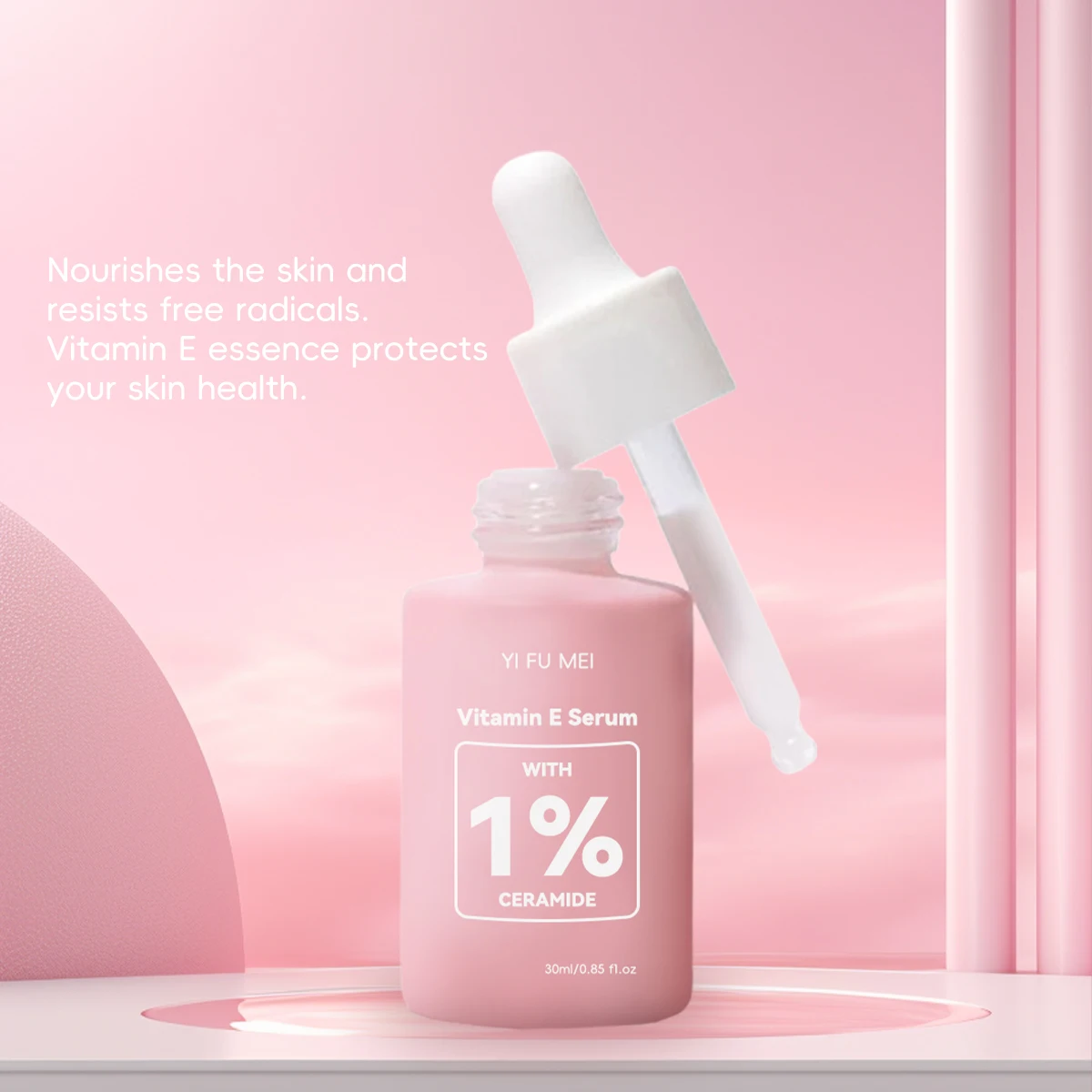 Private Label Facial Repair Dryness Reduce Redness Calming Skin Ceramide Anti Wrinkle Whitening Vitamin E Serum For Face