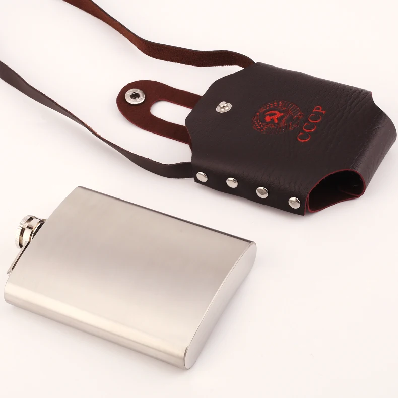 
Portable Flask & Funnel Set Solid Stainless Steel Pocket Whiskey Screw Small Flagons Wine Bottle Outside Drinker Hip Flask 