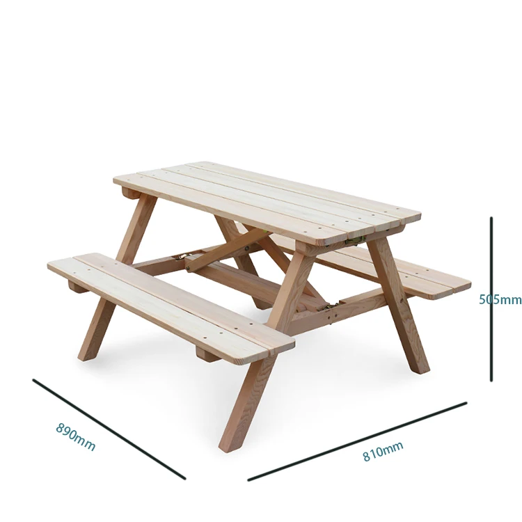 New Arrivals Garden  Camping  Folding Picnic Bench  Wooden Kids Foldable Picnic table