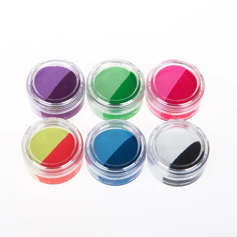 10G Water Activated Eyeliner UV Glow Neon Cake Body Face Makeup Paint for Costume Halloween and Club Makeup Art Paint