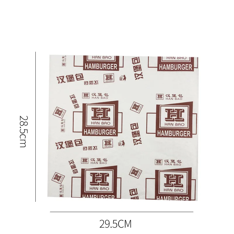 High quality custom logo wholesale grease proof wax paper PE coated packaging paper