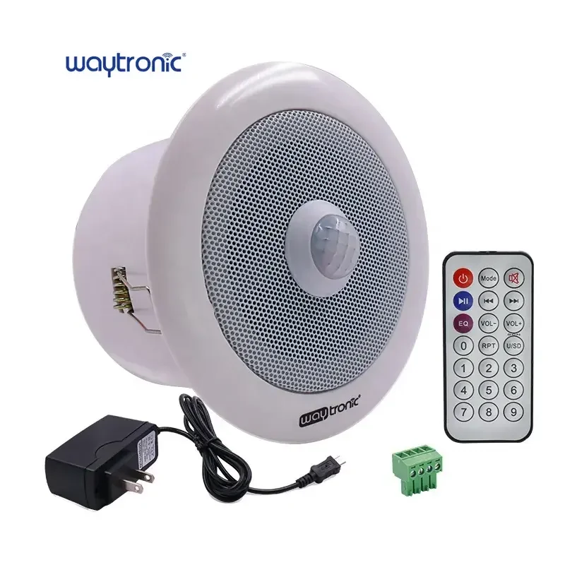 Waytronic Infrared Sensor Alarm Ceiling Loudspeaker For Public Place Voice Broadcast Safety Prompt