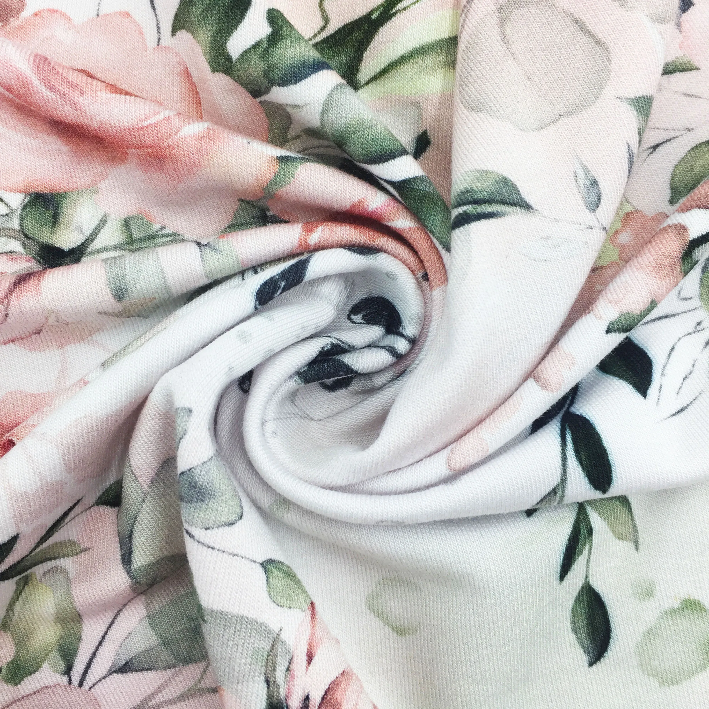 No moq 65%bamboo 30%cotton 4-ways stretch knit bamboo hoodie material fabric printing