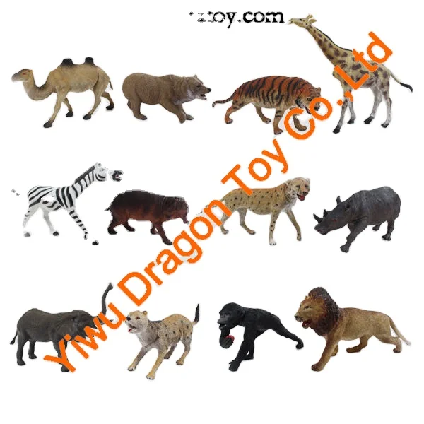 Factory Wholesale Interesting Children Cartoon Plastic Small Animal Figurines Classic Cute Mini Toys Animals For Kids