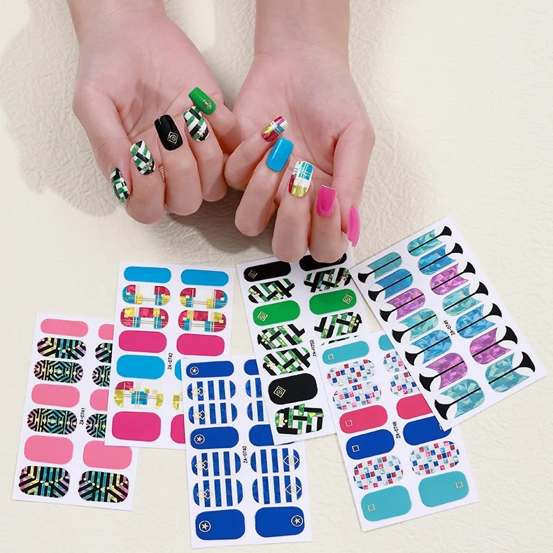 Оптовая продажа, блестящая наклейка для ногтей