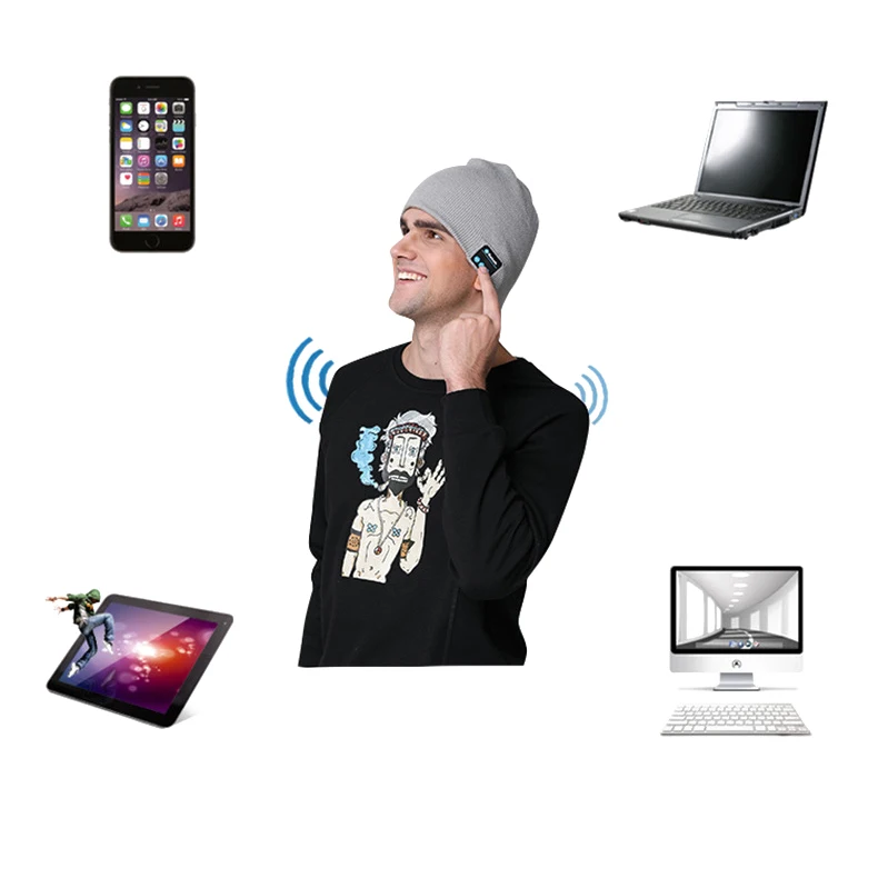 Токе в рыбацком стиле шапочка беспроводные наушники BT индивидуальные моющиеся Бенни шапки вязаная шапка бини с наушниками Зимние головные уборы аксессуары Пижама для женщин мужчин 