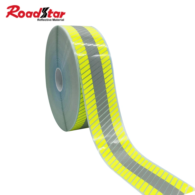 Custom Reflective Heat Transfer Fire Silver Reflective Tape Heat-Transfer Vinyl Sticker Segmented Reflective Tape For Clothing