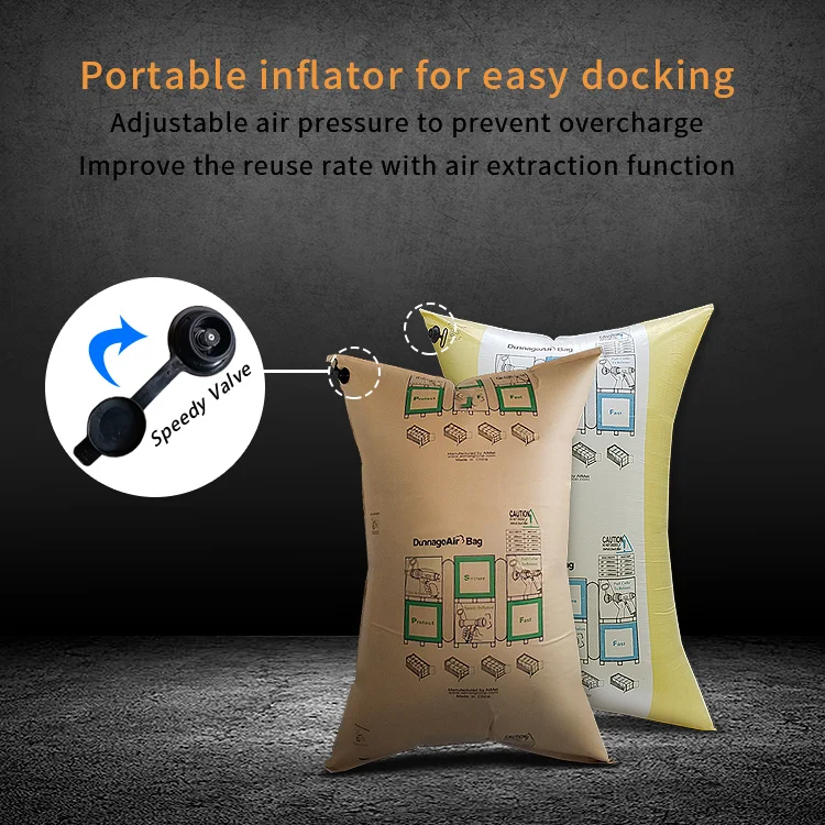 Super Air Dunnage Bags Brown Cargo Dunnage Air Bag for Container Protection Recyclable PP Woven Kraft Paper