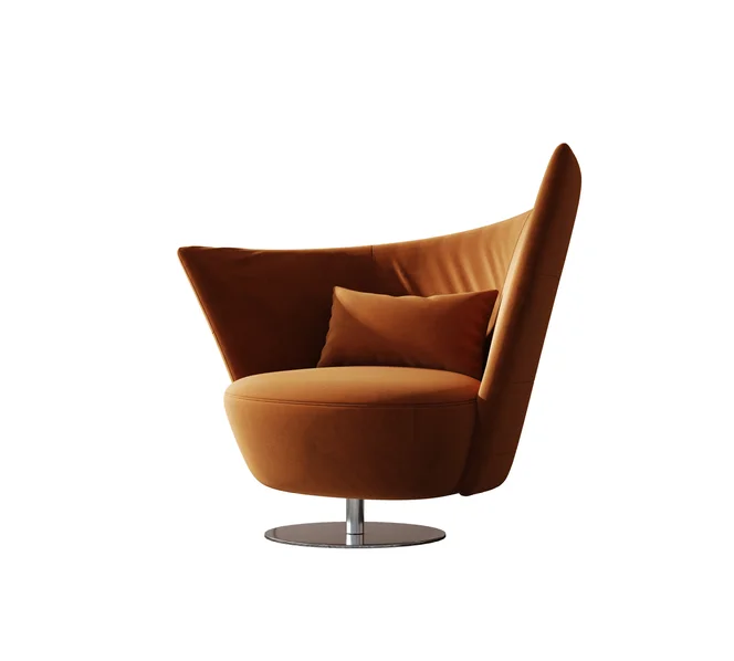 Modern Design Swivel Chairs Living Room Arm Chair Single Seater Swivel Barrel Accent Sofa Chair