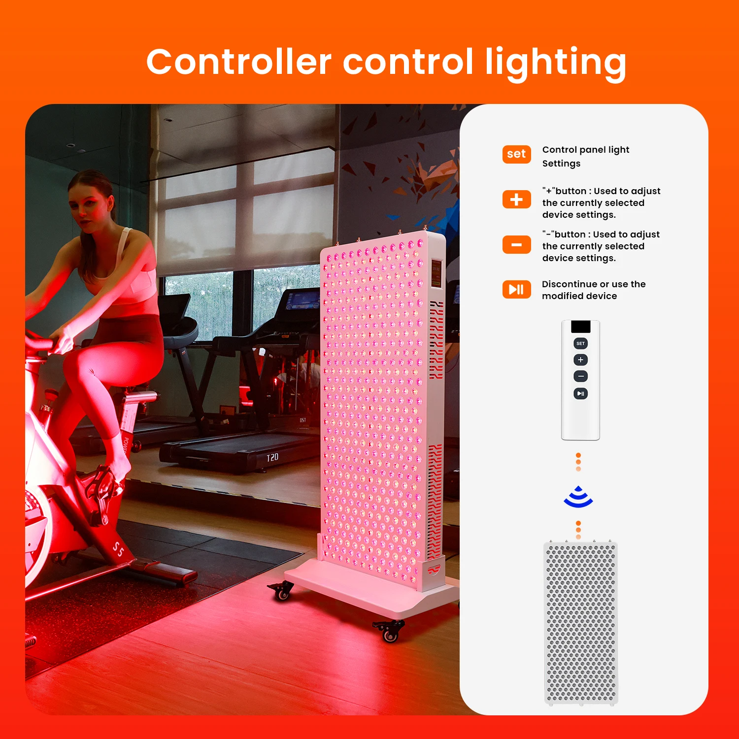The Newest 8 Wavelengths Red Light Therapy Panel, Support Bluetooth And APP Led Therapy Light Panel, With 7 Smart Modes Lamp PDT