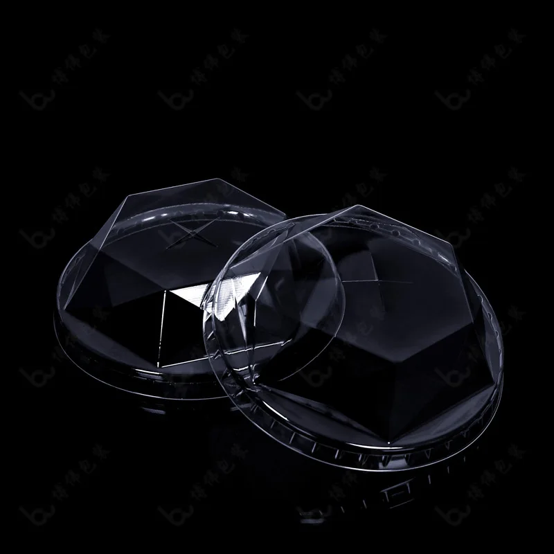 Wholesale 98 Diameter Plastic Flat Lid Dome Lid For PET Bubble Tea Cups