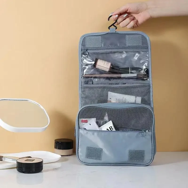 2023 New Hanging Roll-up Makeup Bag Toiletry Kit Travel Organizer Make up Cosmetics Bag for Women