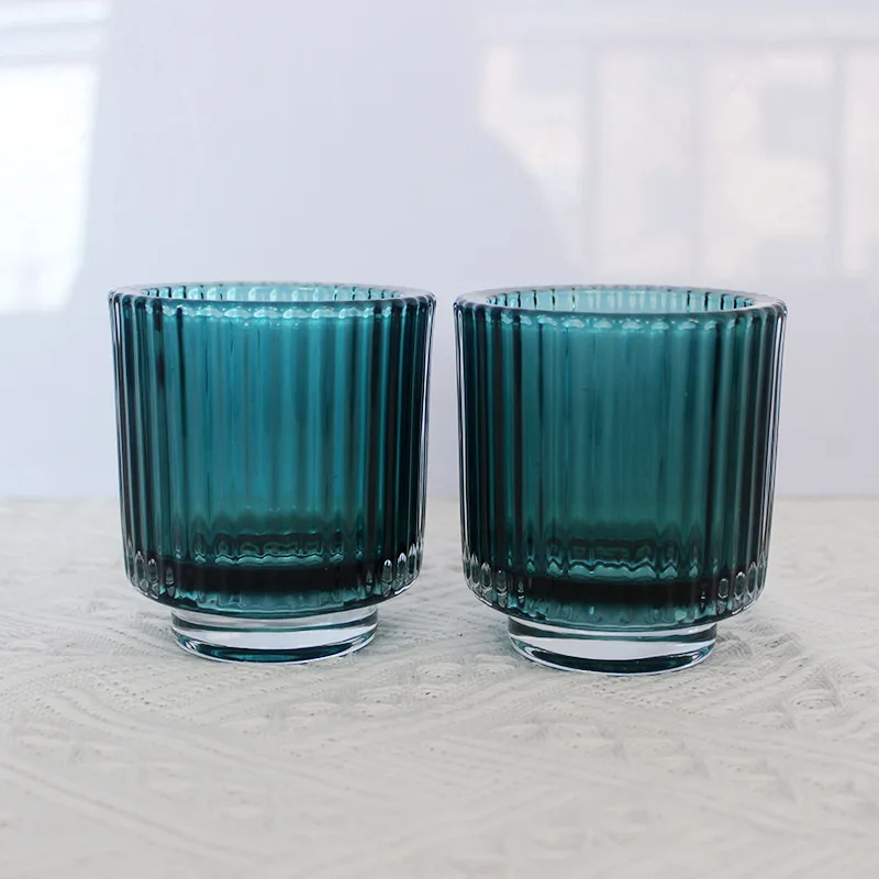 2024 оптовая продажа роскошных прозрачных пустых матовых Элегантных Стеклянных Банок для свечей 230