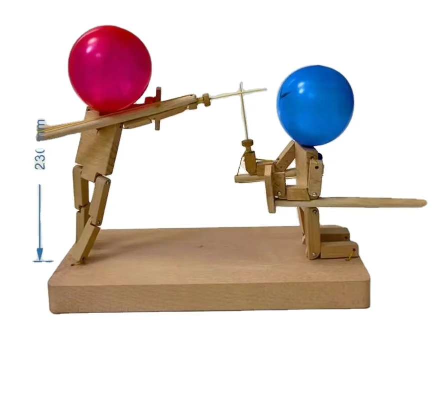 2024 New Design Wood Balloon Battle Bamboo Man  Fighting  TIKTOK Toy Hot Selling Family and Couple Game Educational Toy