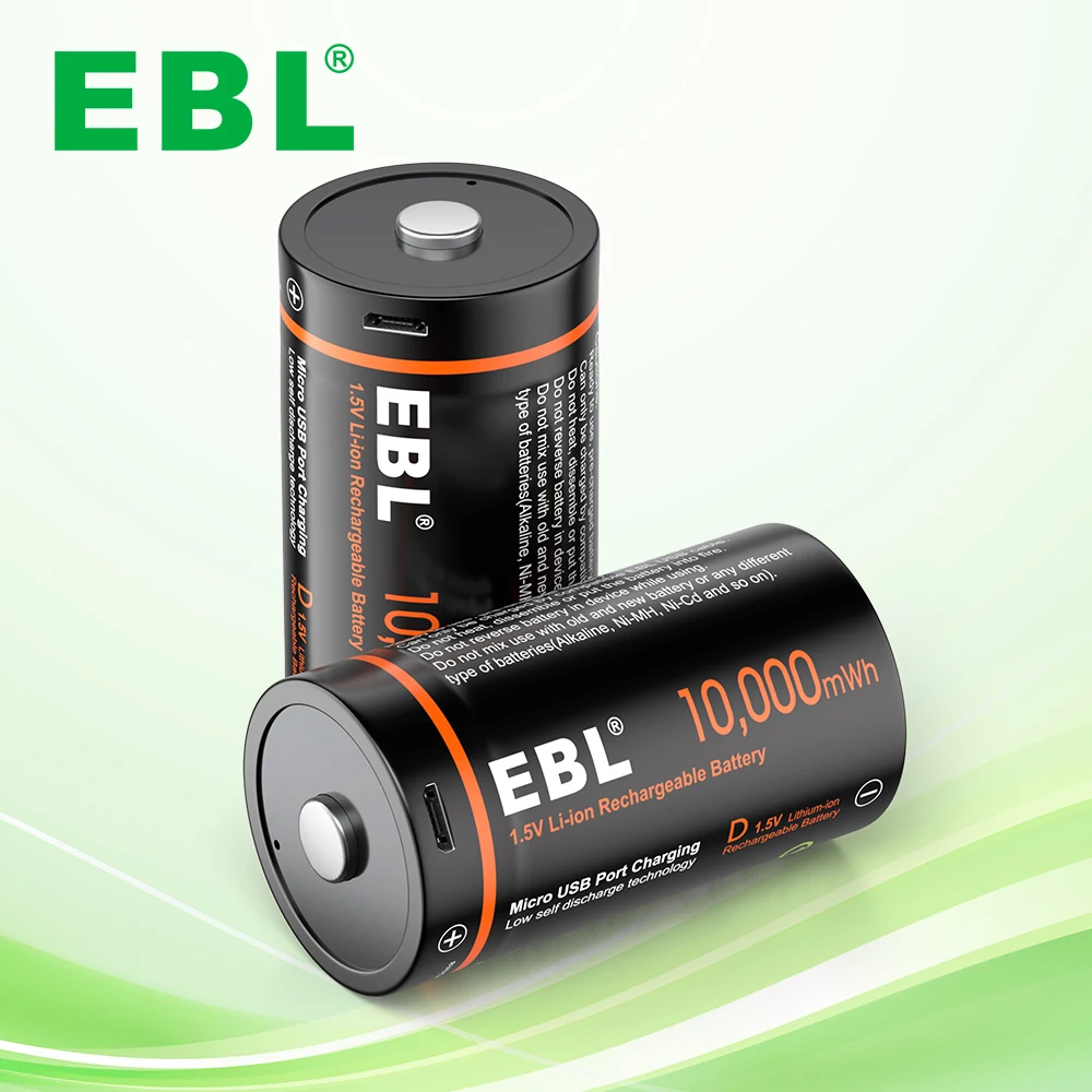 1.5V D SIZE R20 Rechargeable Lithium ion Li-ion Batteries 1.5v USB Rechargeable Battery