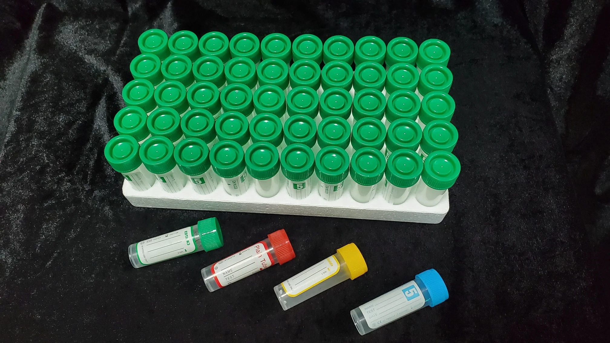 CE ISO Vacuum Blood Collection Tubes Green Top 2ml 3ml 4ml 6ml Sodium Heparin Tube Lithium Heparin Tubes