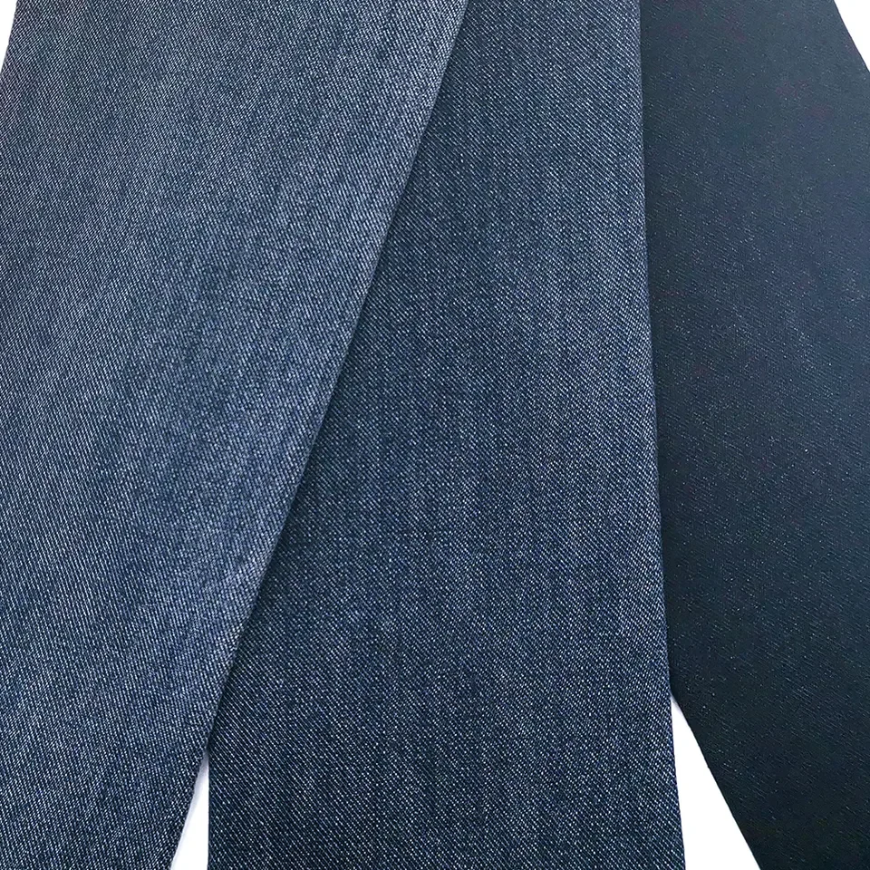 4 Way Stretch Cotton&Spandex Indigo Burnout Denim fabric for Jeans| Cheapest Wholesale Factory Supply