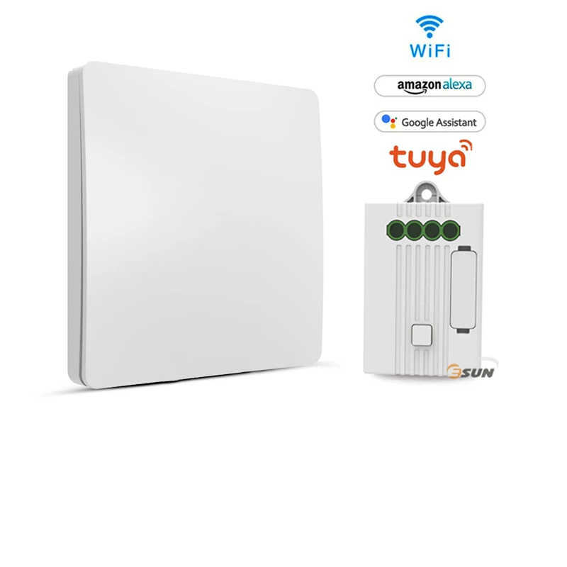 Wireless light switch kit RF433 transmitter self powered push button panel 1 gang remote control switch