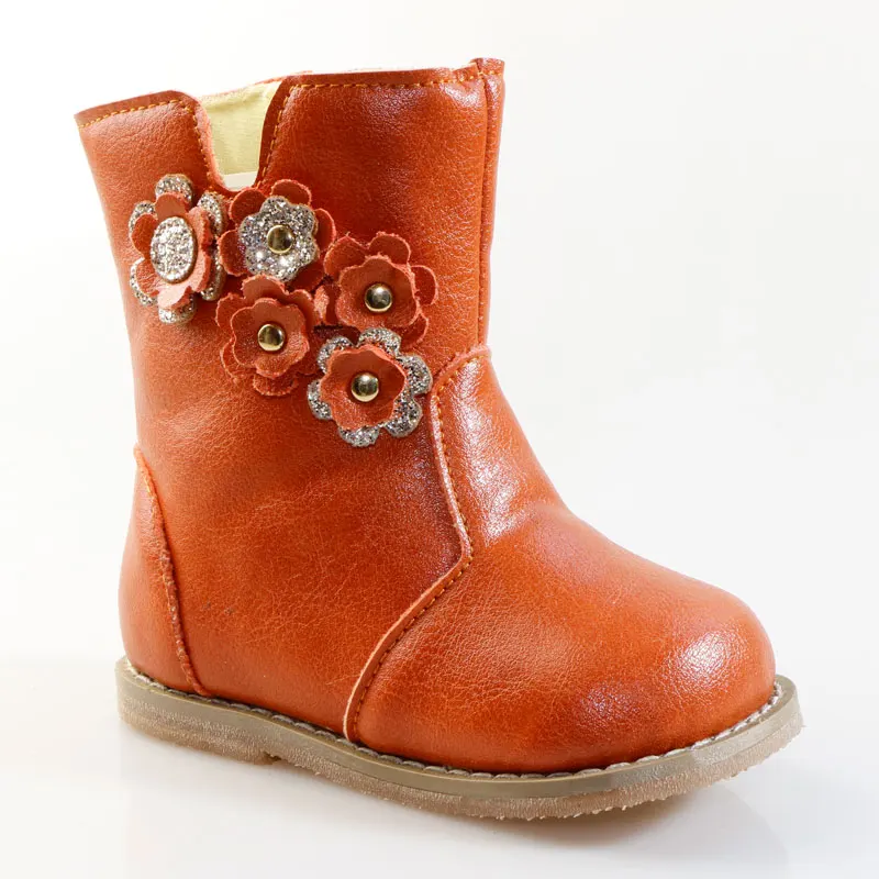 
2020 New Style Kids Girls Winter Boots Children Flat Shoes Size EU26 Zip Little Girl School 