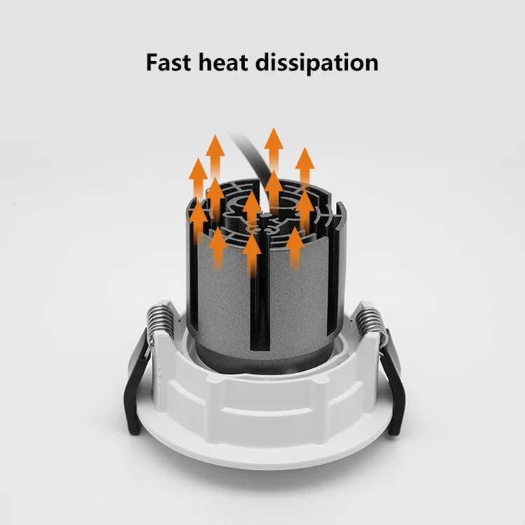 High Quality Aluminum Profile Ceiling Downlight Recessed Shopping Mall Hotel Project 7W Grille Lamp