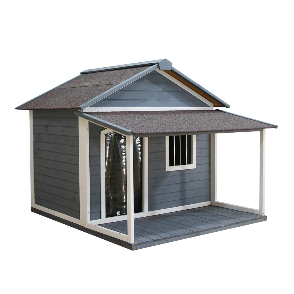 Деревянные домики с сараем ODM/OEM домик для собак для 2 уличных домашних питомцев деревянный дом