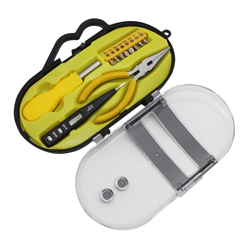 Portable 12 pcs easy to carry tool sets professional  Home Tool Kit  Mechanics hand Tools Kit