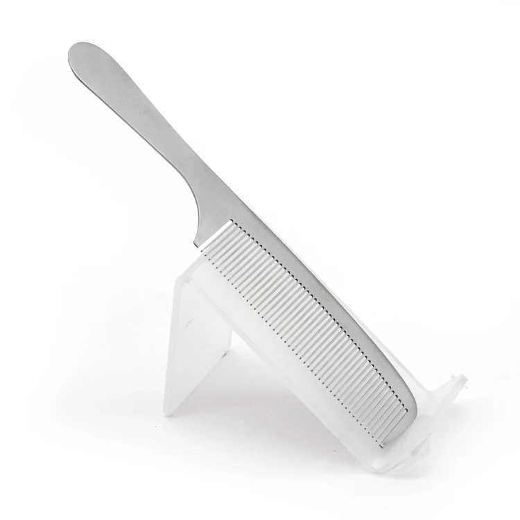 High Quality Silver Stainless Steel Hair Styling Comb Fine Cutting Barber Comb