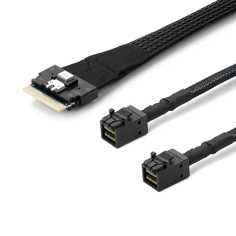 SFF-8654 SlimSAS 74pin cable slim sas 8i 74pin cable sff8654 to sff8643 Straight Cable 0.5m for computer