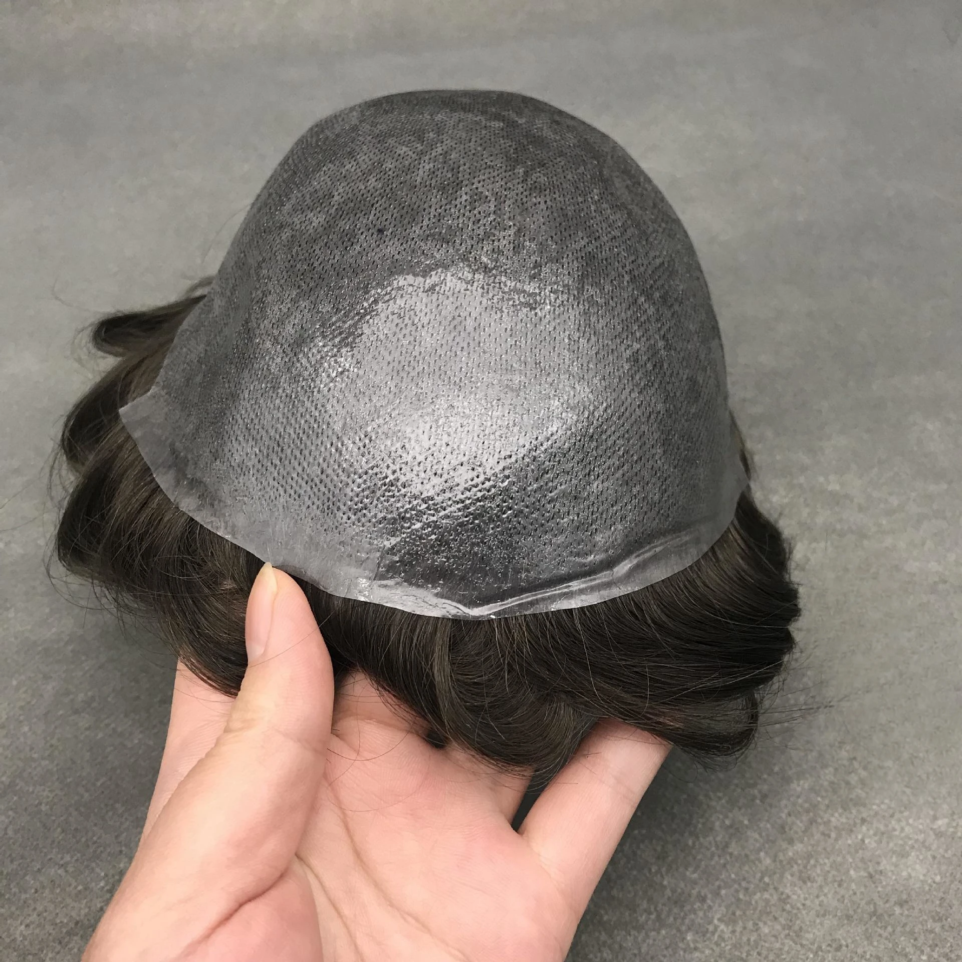 100% Indian Hair Replacement PU Base Ready To Ship Thin Skin Men Wig Human Hair Toupee PU Skin Base Men Toupee For Men Hair