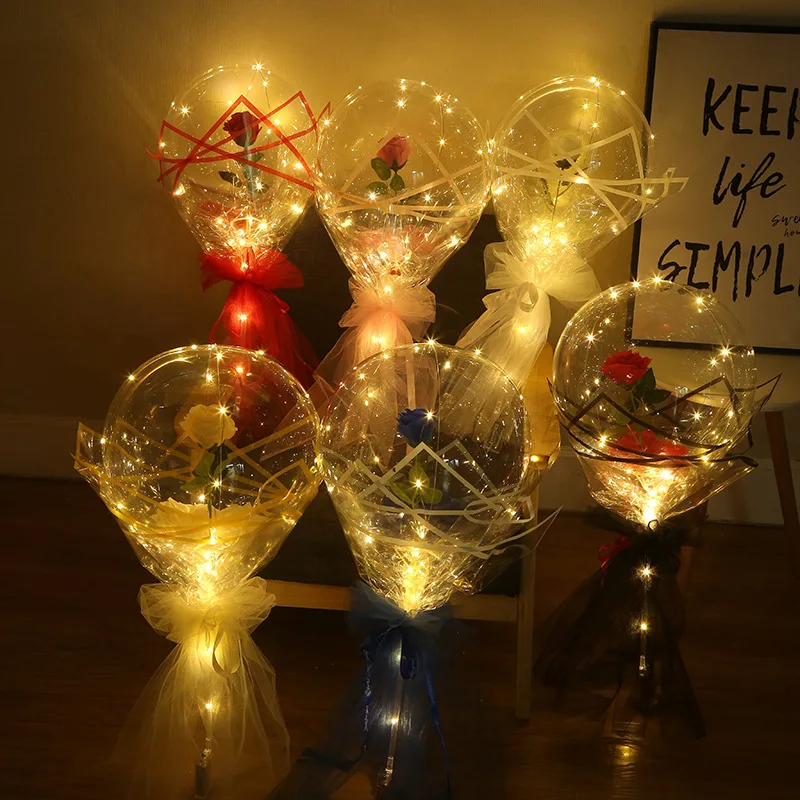 Round Heart Shape Inflatable Bobo Balloon Stand PVC Single Unisex School of Fish Event Decoration Led Balloon 18 Inch 10g CN;ZHE