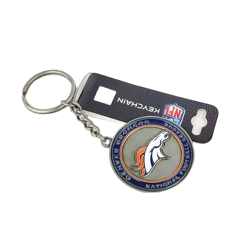
Wholesale High Quality Iridescent Customized Personalized Soft Hard Enamel Embossed Metal 3D Keychain 