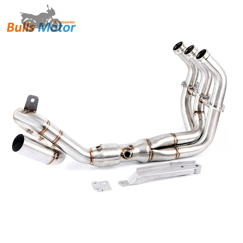 Bulls Motor Decat Exhaust pipe for Yamaha MT09 MT-09 Tracer FZ09 XSR900 exhaust Titanium alloy performance header