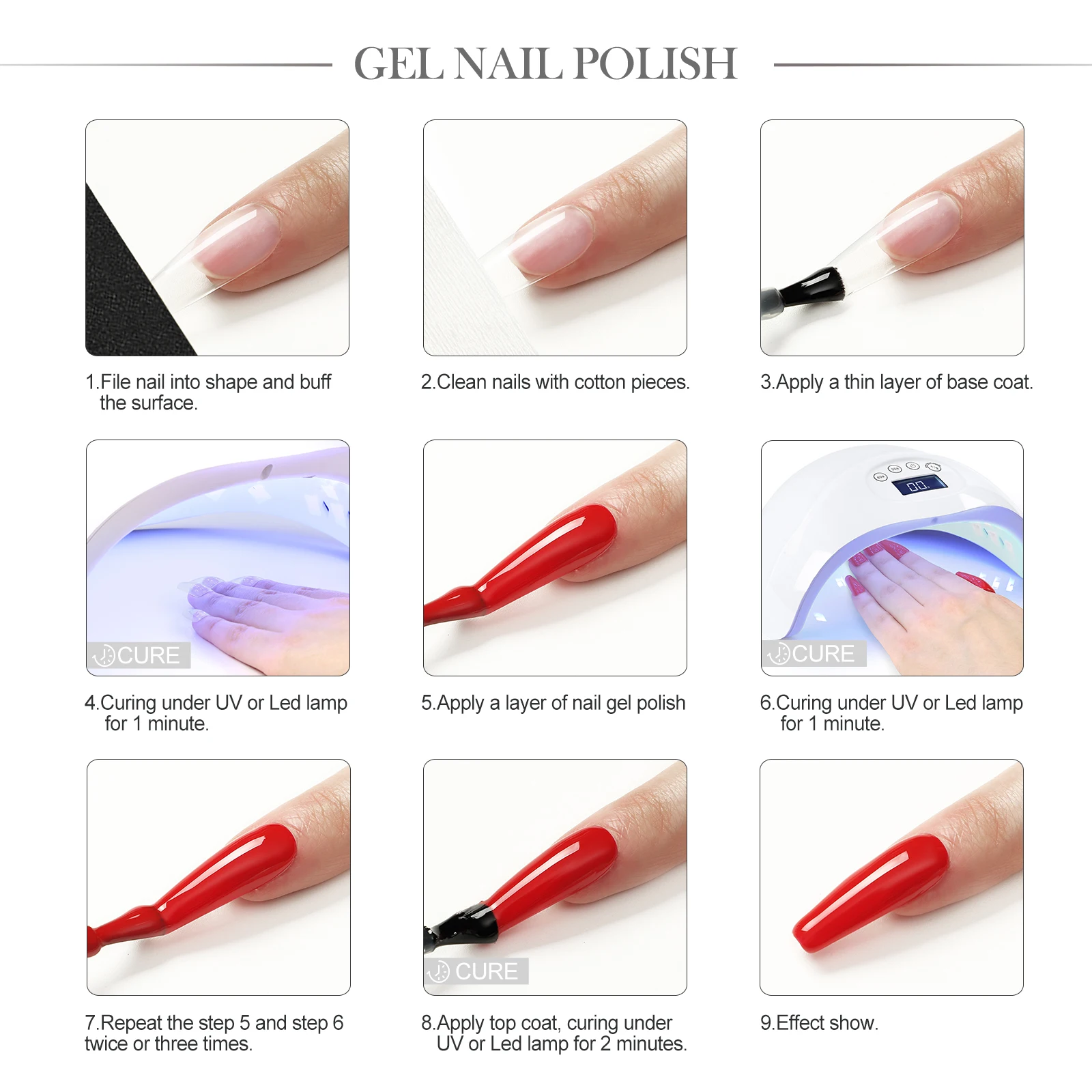 Gel Polish Various Color 8ml Wholesale Salon Supplies Soak Off UV LED Nail Gel Polish Factory Manufacture Private Label OEM