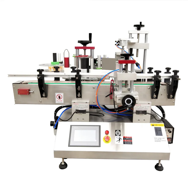 High Precision Dual Side Round Bottle Labeling Machinery Cosmetic Packaging Labeling Machine