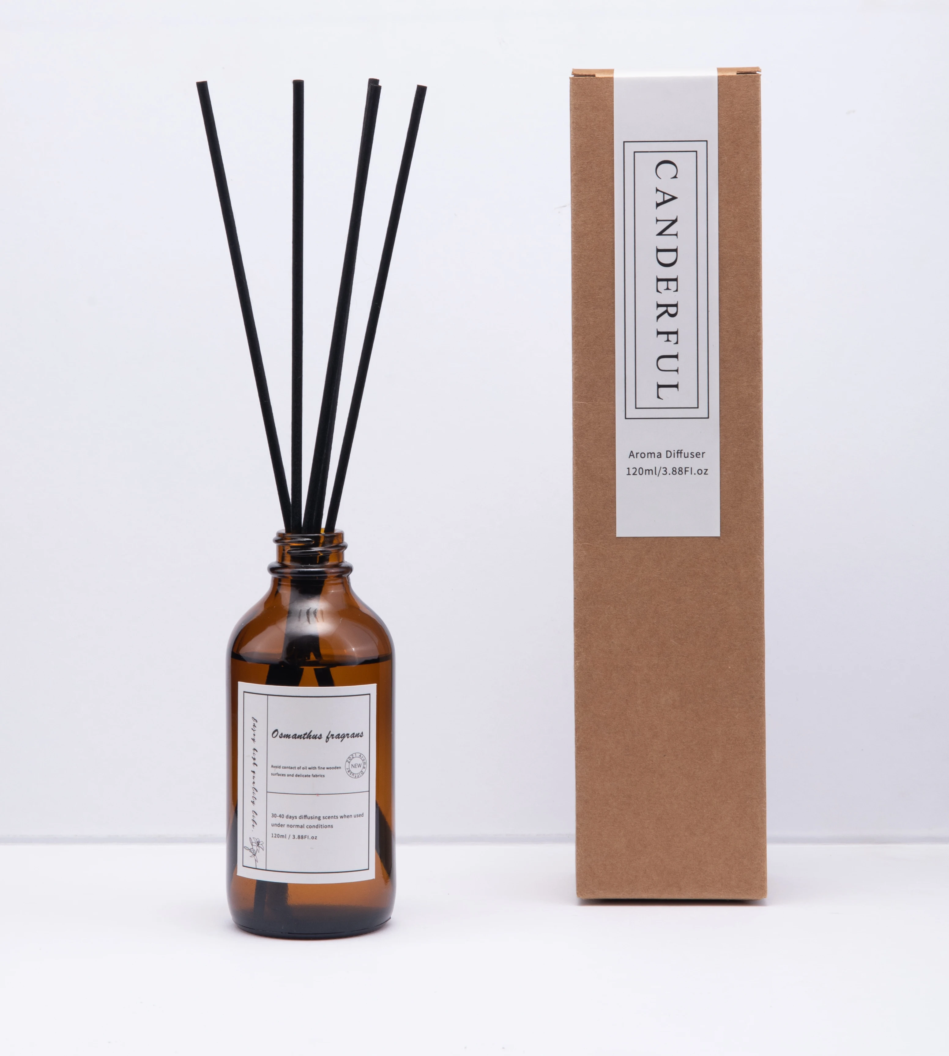 Wholesale  120ml Glass Bottle Fragrance Zen tea Cold Water Stick Aroma Luxury Home Scents Reed Diffuser