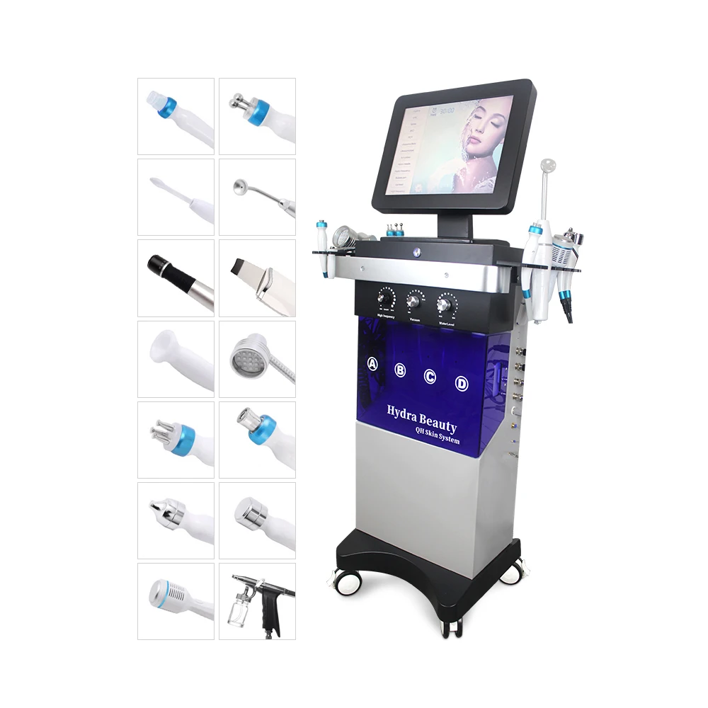 Hottest korean 14in1 hydro microdermbrasion hydra oxigen facial machine 2023