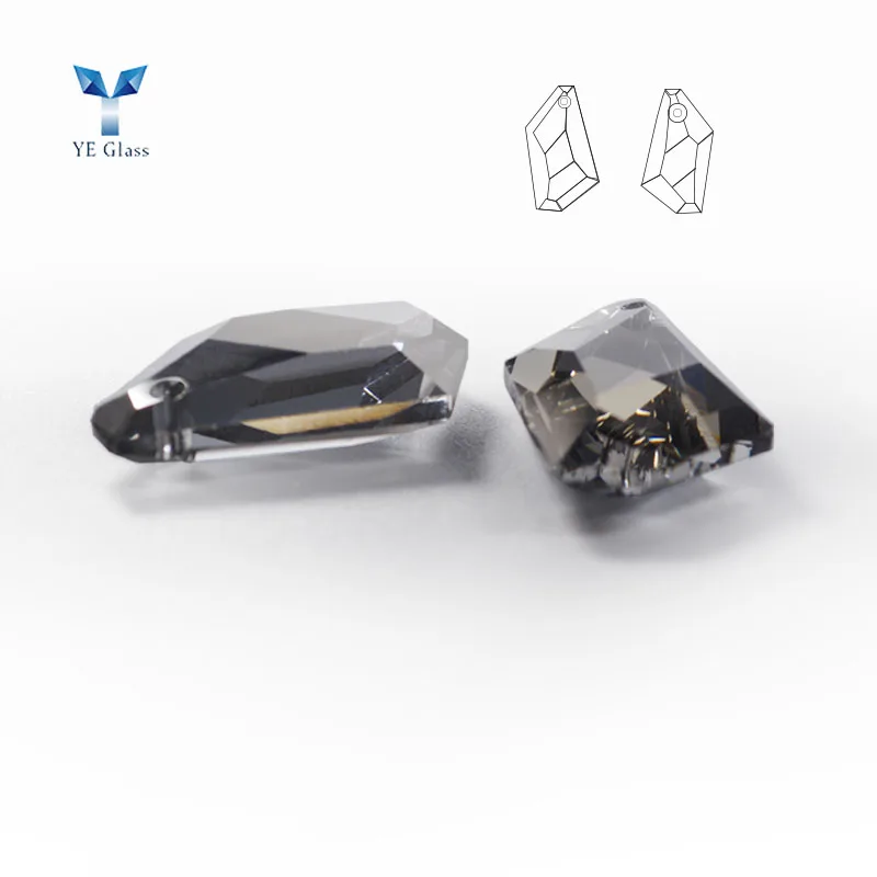 Crystal Jewelry Parts Necklace Pendant Transparent Prism Pendant