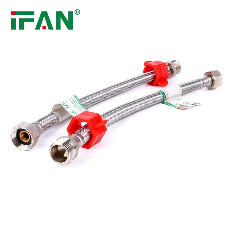 IFAN Stainless Steel SS/AISI 304 Flexible Knitted Braided Plumbing Hose Kitchen Faucets Mixer