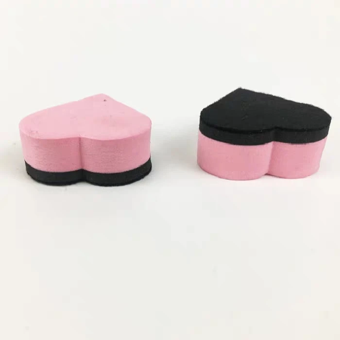 Removable whiteboard eraser for school office custom design mini heart shape magnetic dry erase whiteboard eraser