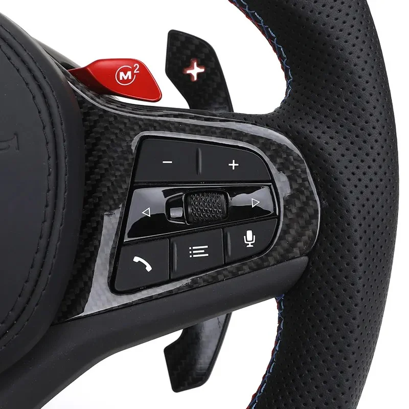 Углеродное рулевое колесо с кнопкой M1 м2 для BMW 3 серии G30 G31 M5 X3 G01 G20 M4 G82 G80 M340i G11 G12