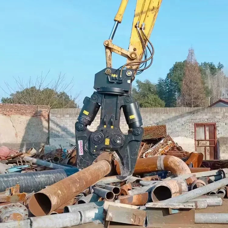 excavator metal shears for cutting rails