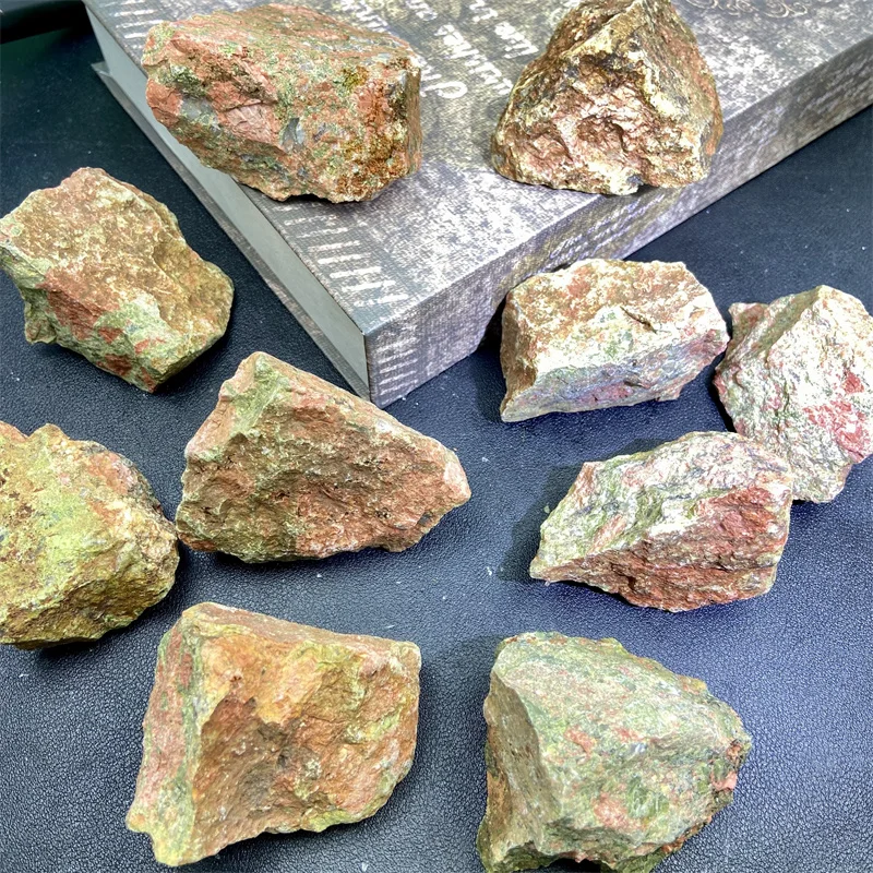 Wholesale Price Various Crystals High Quality Natural Stone Unakite Raw Stone For Rework Or Ornament