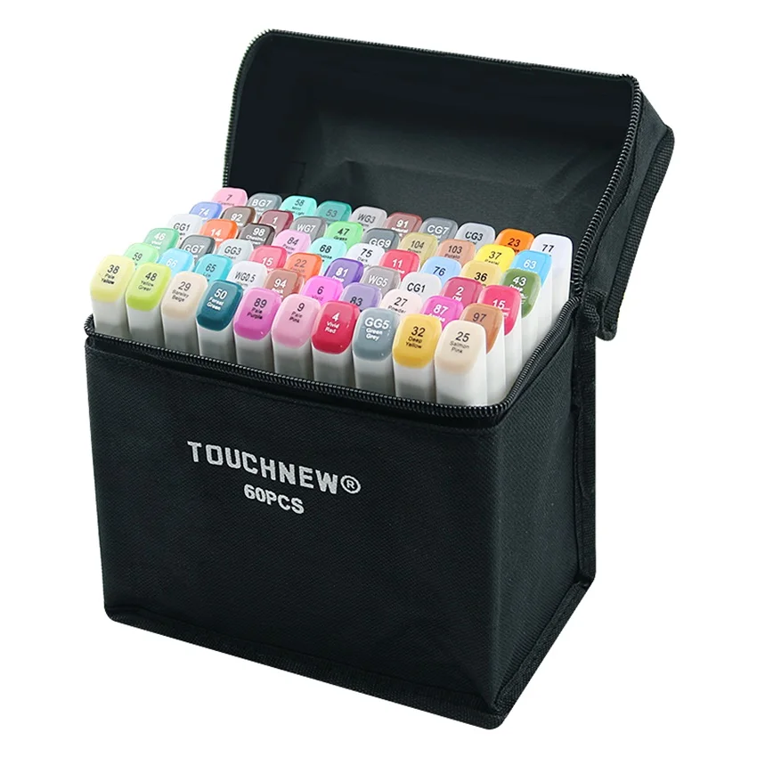 Good quality round head / oblique head 168 colors touchnew 7th marker pen sets