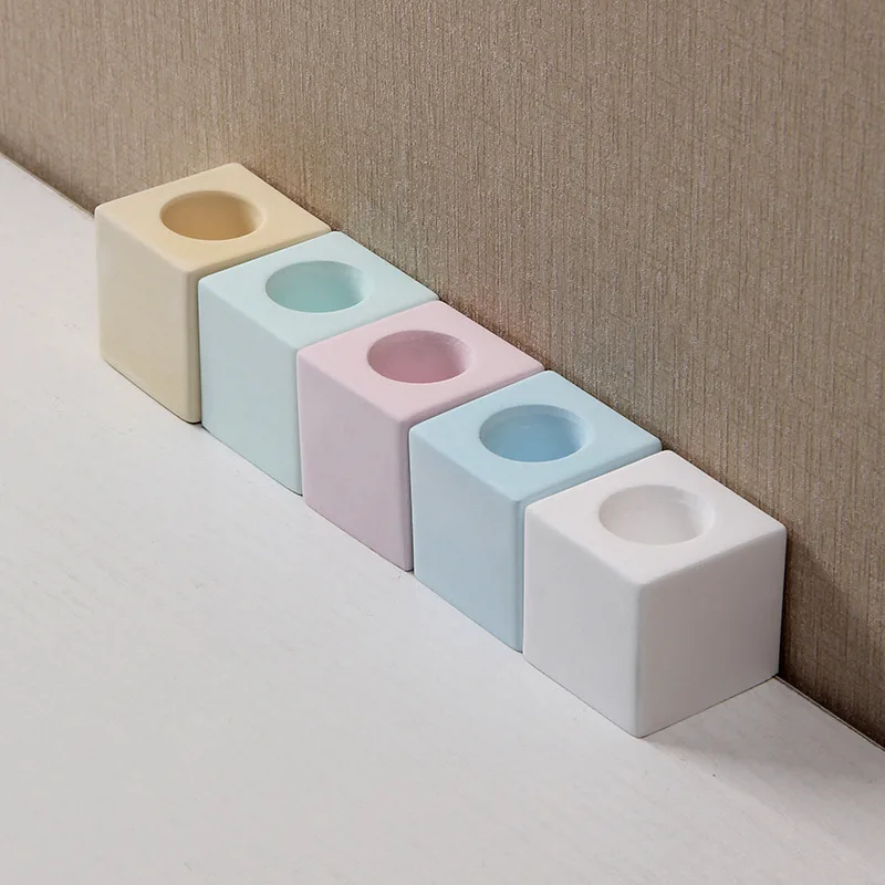Square Bathroom Dry Diatomite Quick Absorption Single Hole Toothbrush Holder